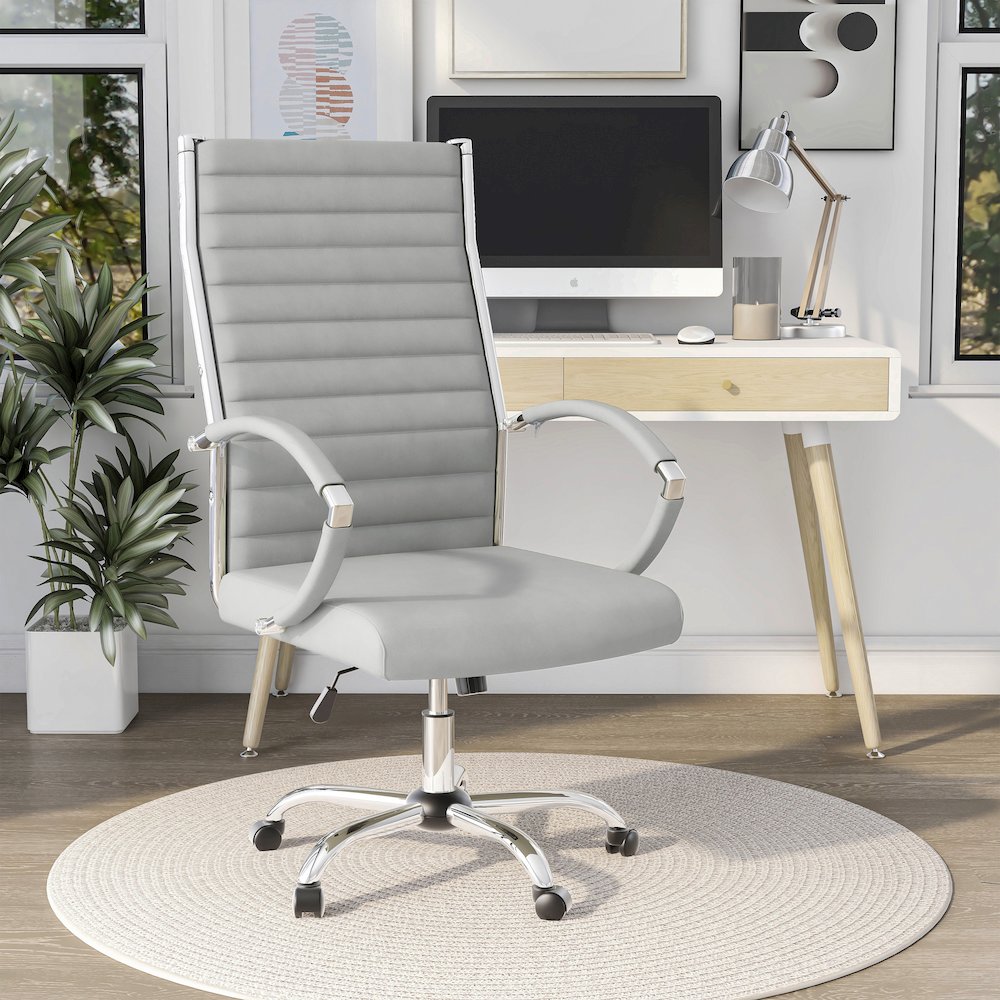 Damse Faux Leather Adjustable Office Chair. Picture 4