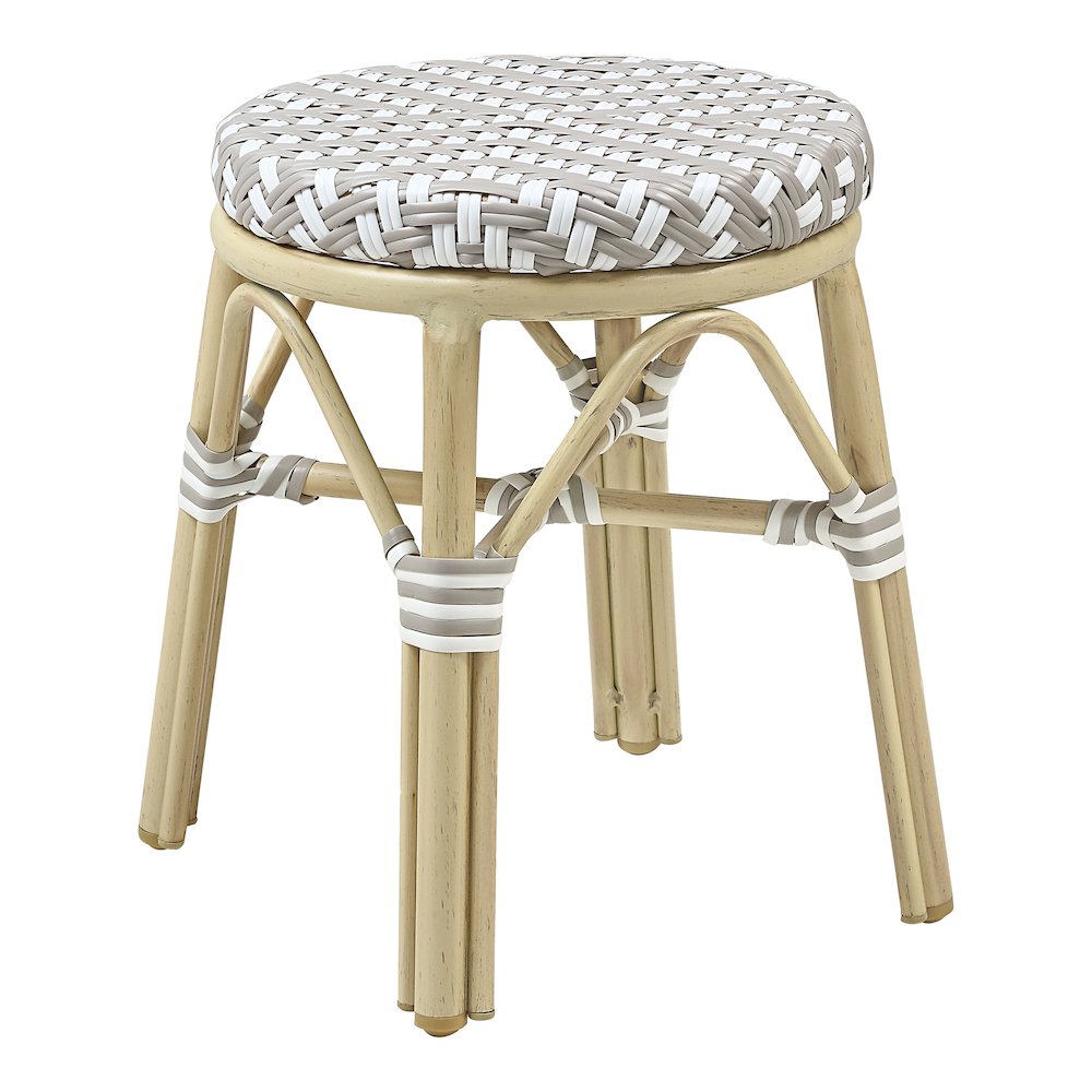 Pagler Aluminum 3pc Wicker Patio Coffee Table and Stool Set. Picture 3