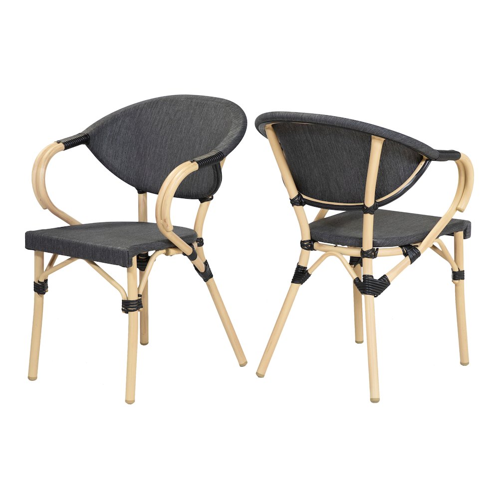 Borda Aluminum Patio Arm Chair (Set of 2). Picture 1