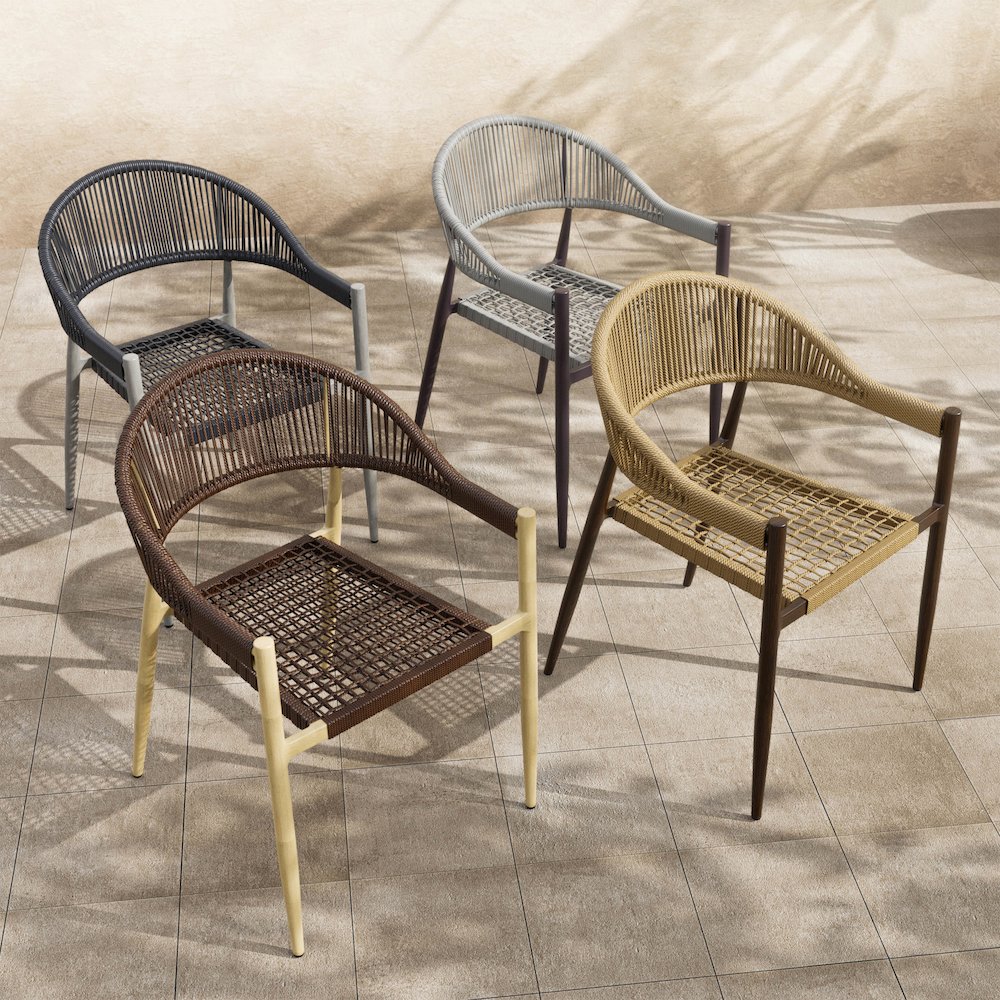 Clark Aluminum Patio Dining Chair (Set of 2). Picture 5