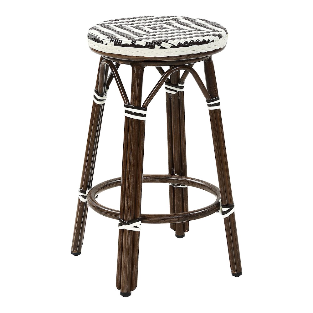 Saginaw Aluminum 3-Piece Patio Dining Table Set in Brown. Picture 2
