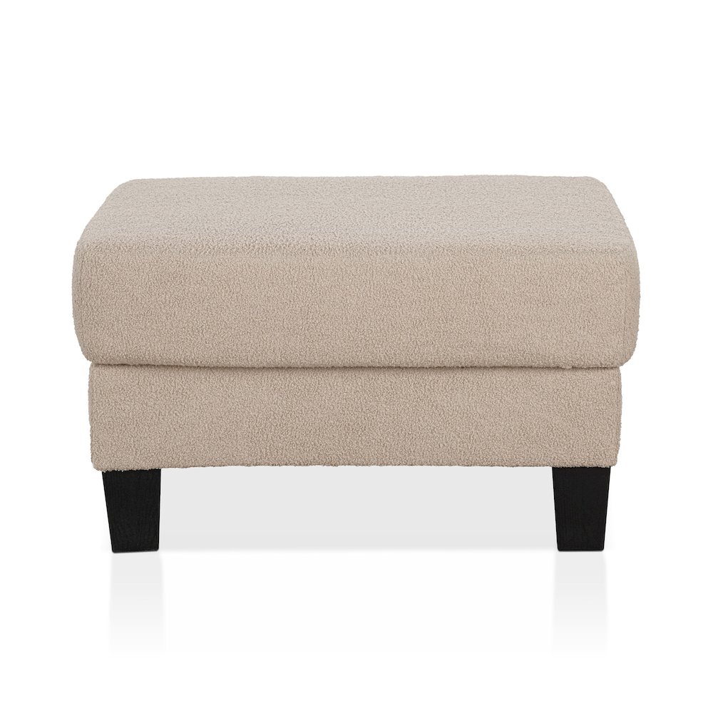Reese Wood Frame Fabric Storage Ottoman, Beige. Picture 2