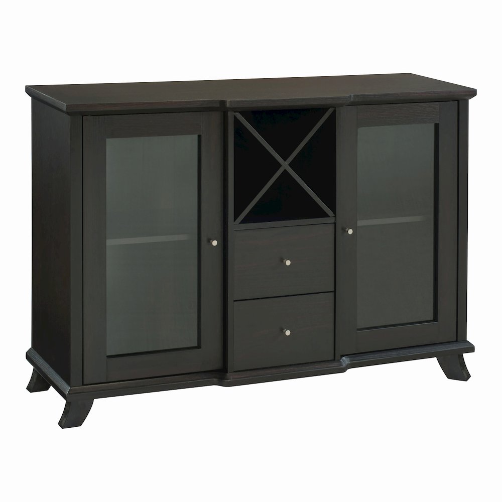 Anglex Wood Buffet with Wine Rack in Cappuccino. Picture 1
