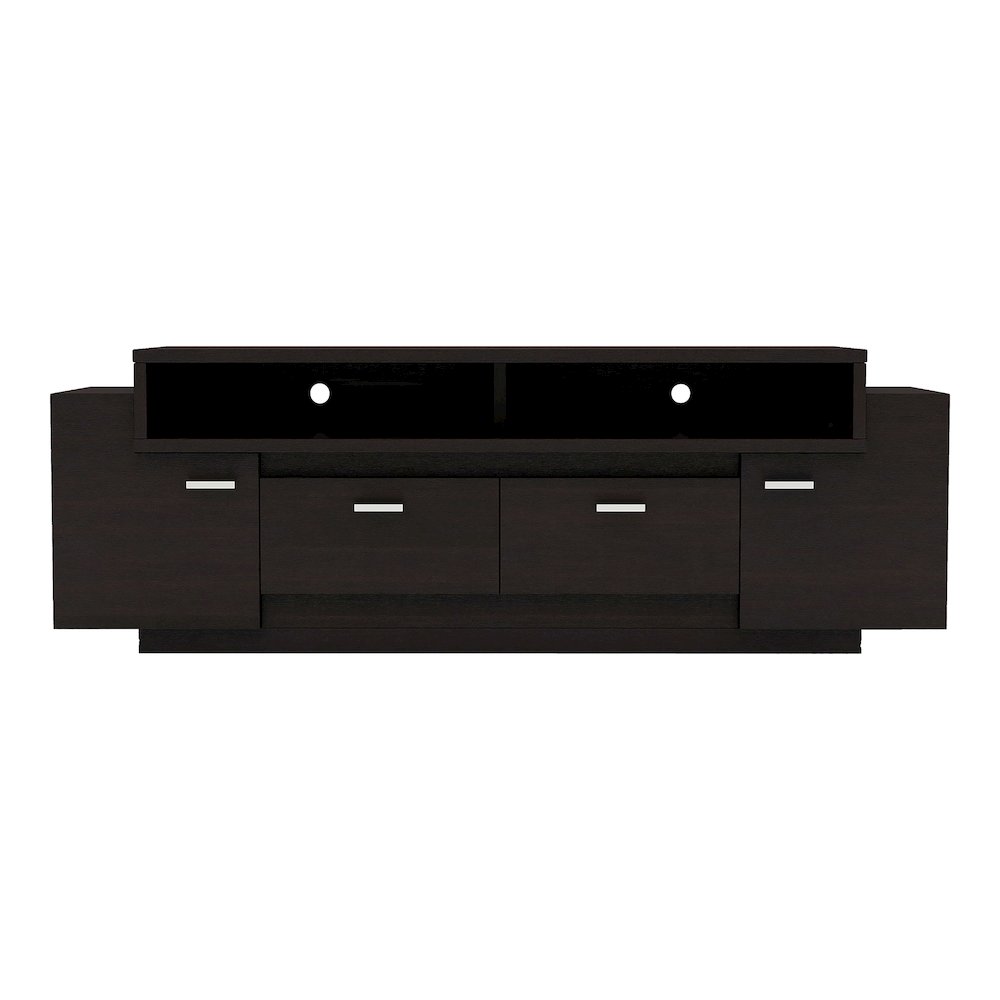 Santex Contemporary Wood 60-Inch TV Stand in Cappuccino. Picture 2