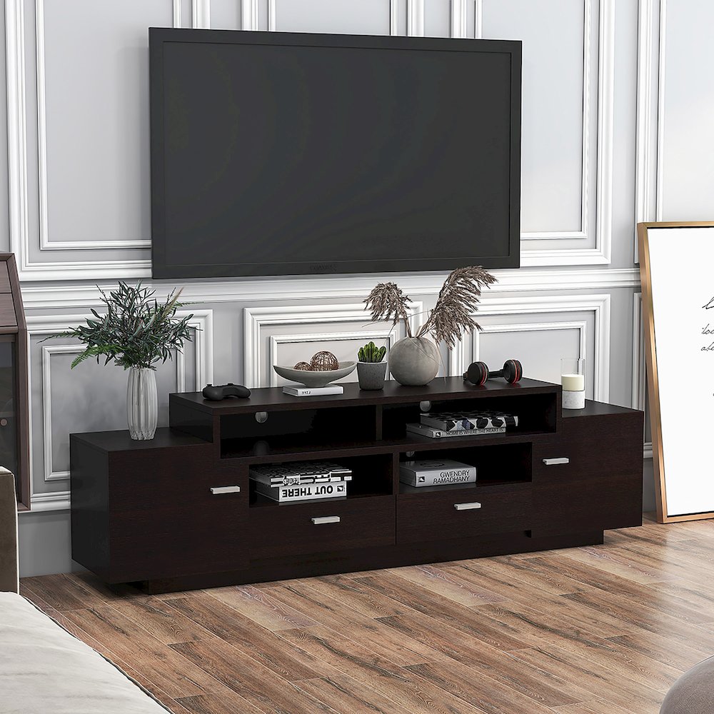 Braswell Wood Multi-Storage 72-Inch TV Stand. Picture 4