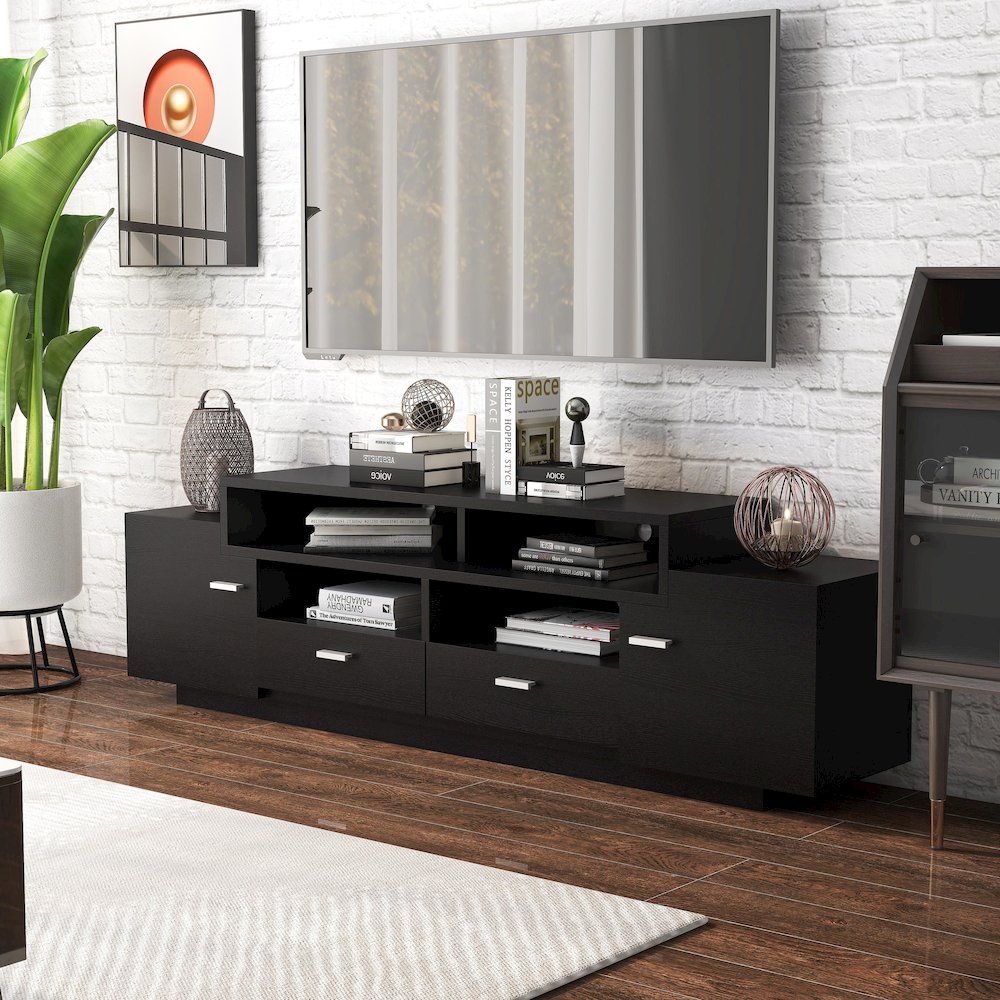 Braswell Wood Multi-Storage 72-Inch TV Stand. Picture 4