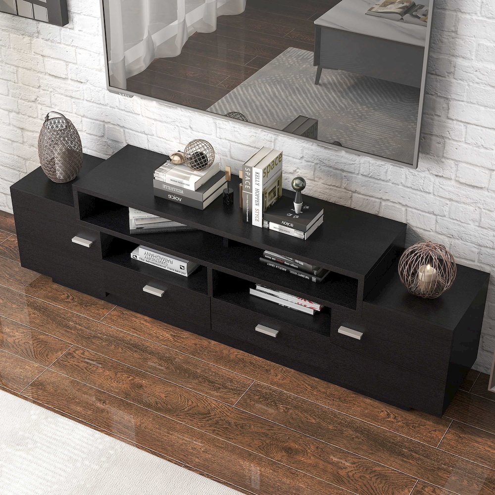 Braswell Wood Multi-Storage 72-Inch TV Stand. Picture 5