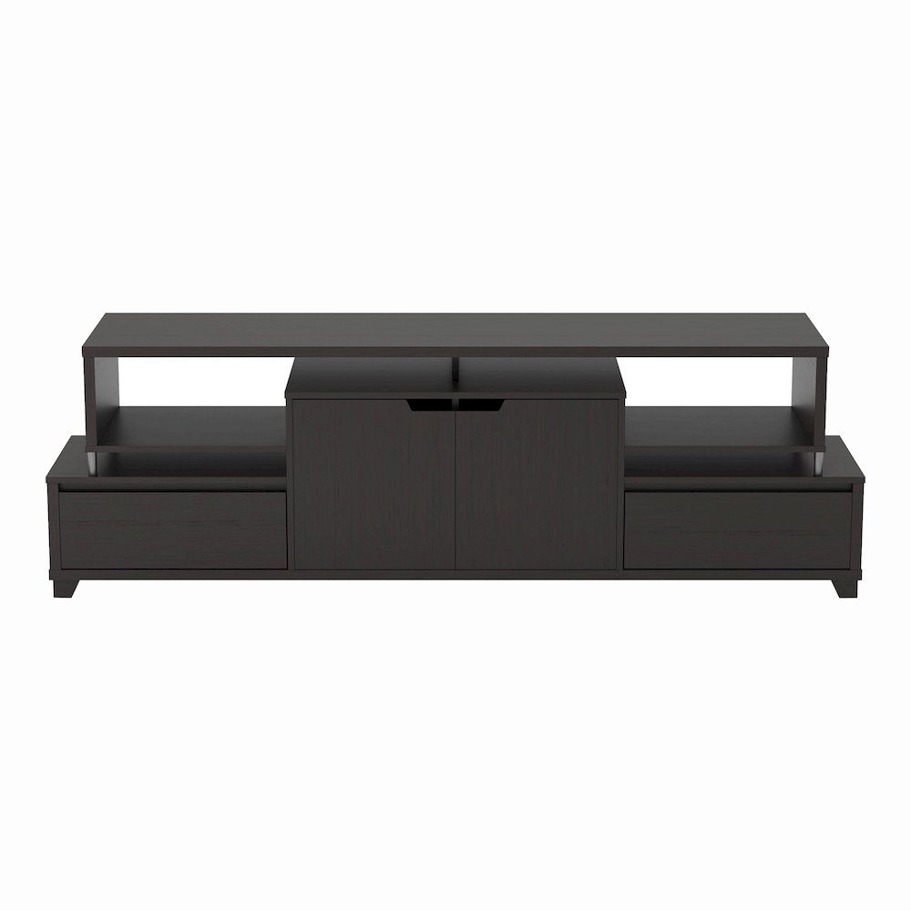 Eliana Wood Multi-Storage TV Stand in Cappuccino. Picture 1