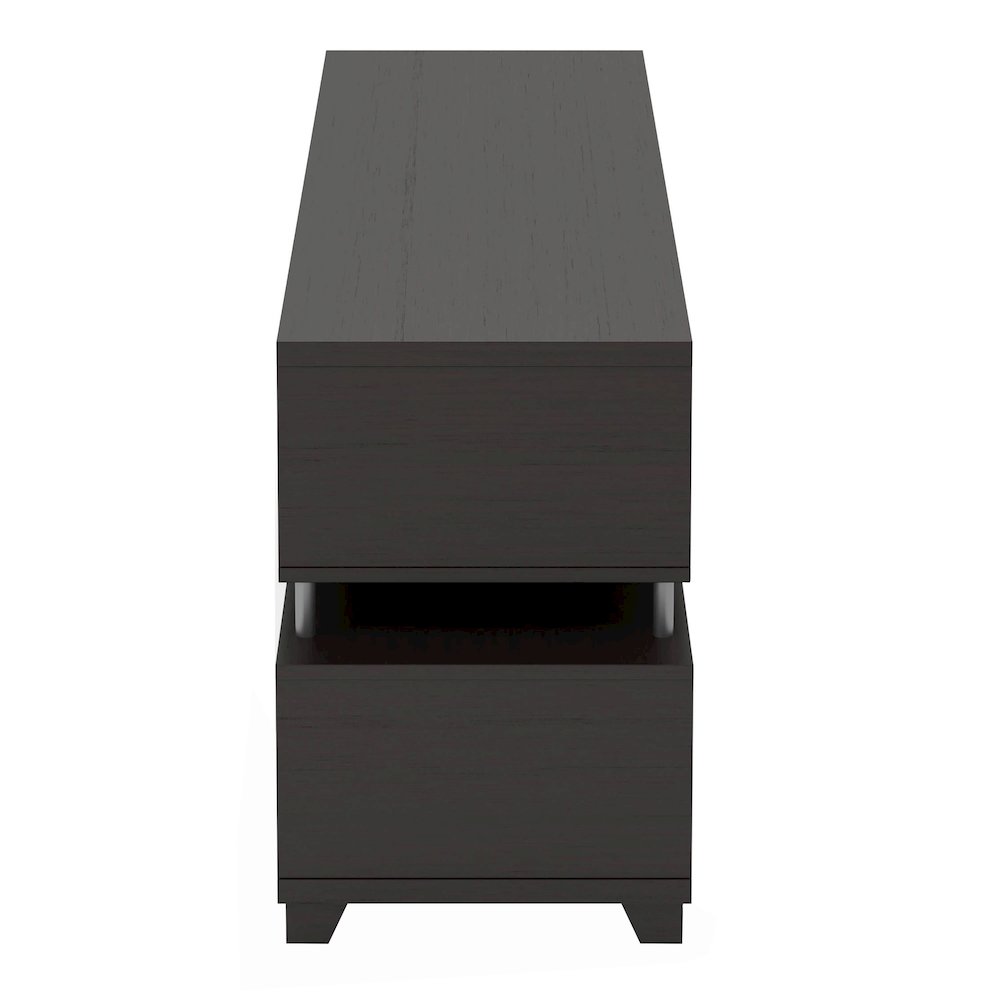 Eliana Wood Multi-Storage TV Stand in Cappuccino. Picture 3
