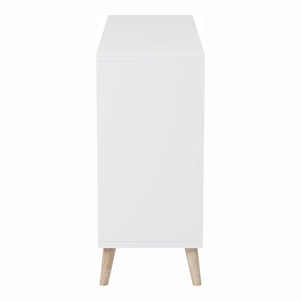 Vaughn Transitional Wood 10-Bottle Wine Rack in White. Picture 3