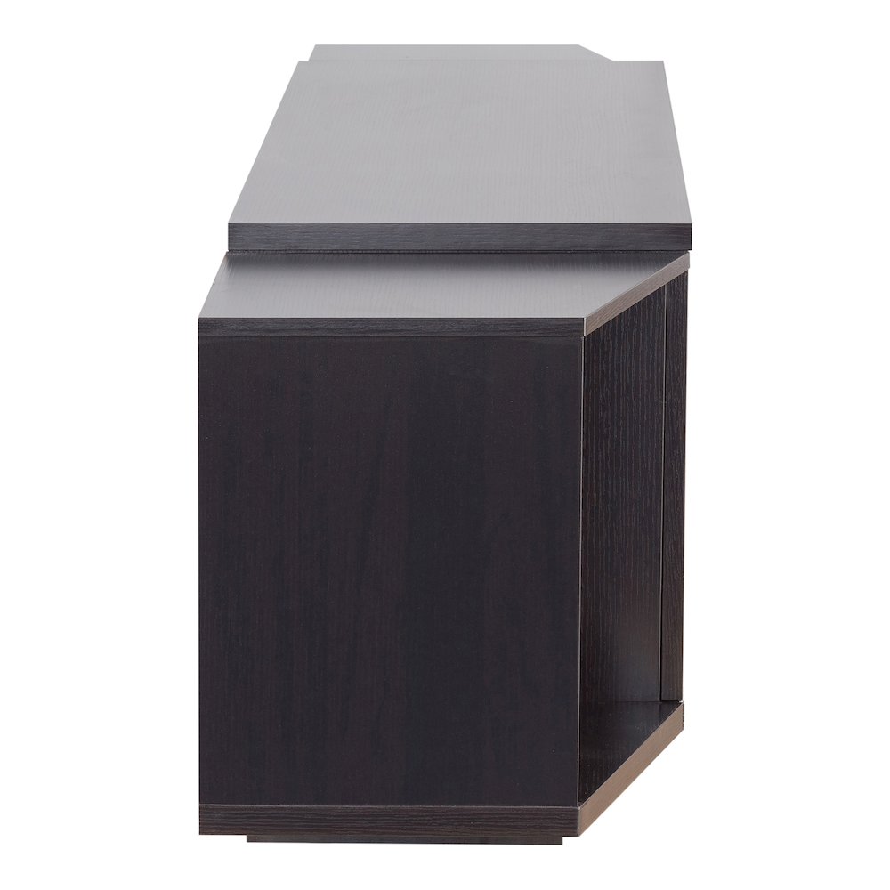 Vinnie Modern Wood 72-Inch TV Stand in Cappuccino. Picture 3