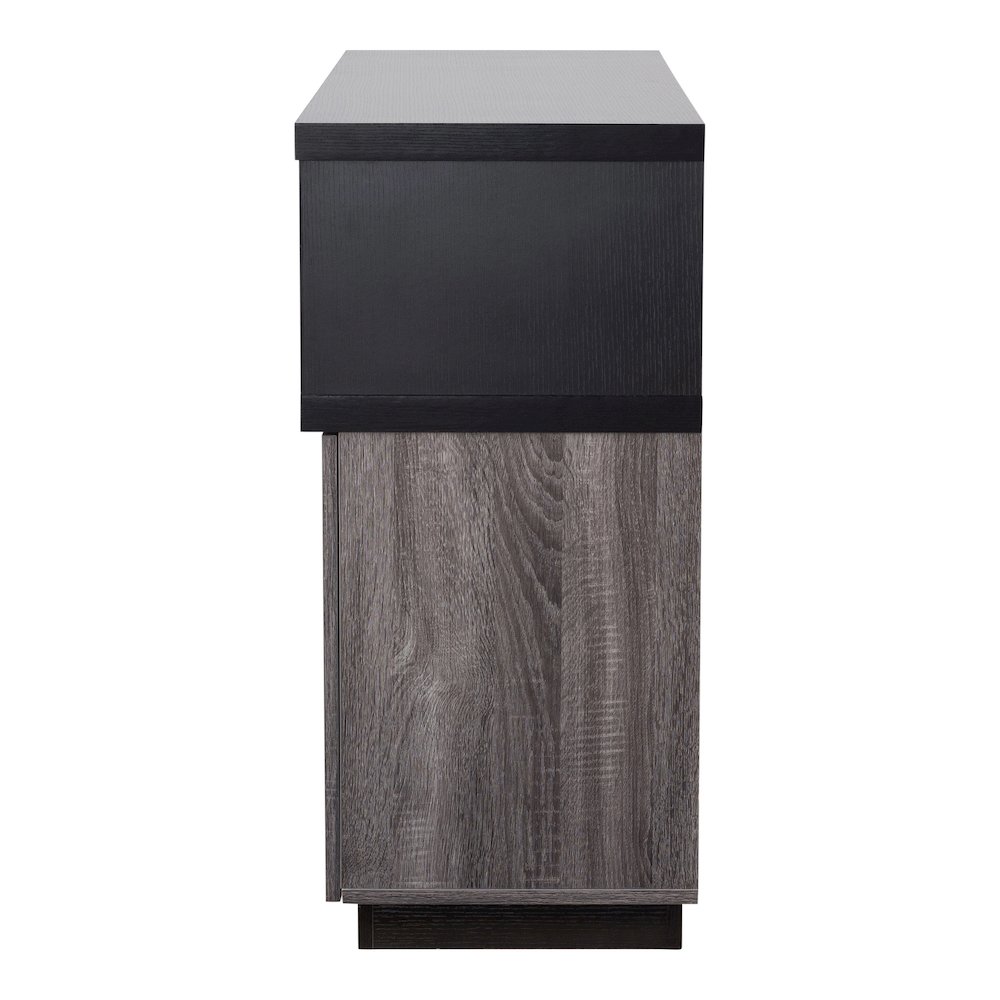 Sauterne Wood Multi-Storage Buffet in Distressed Gray. Picture 3