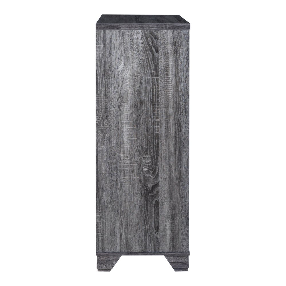 Morchi Modern Wood 12-Bottle Buffet in Dark Gray. Picture 3