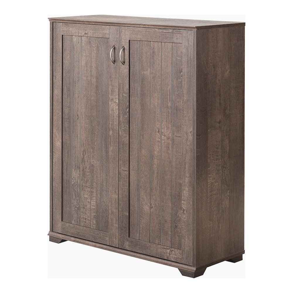 Lucile Wood Shoe Cabinet with 5-Shelf in Walnut Oak. Picture 1