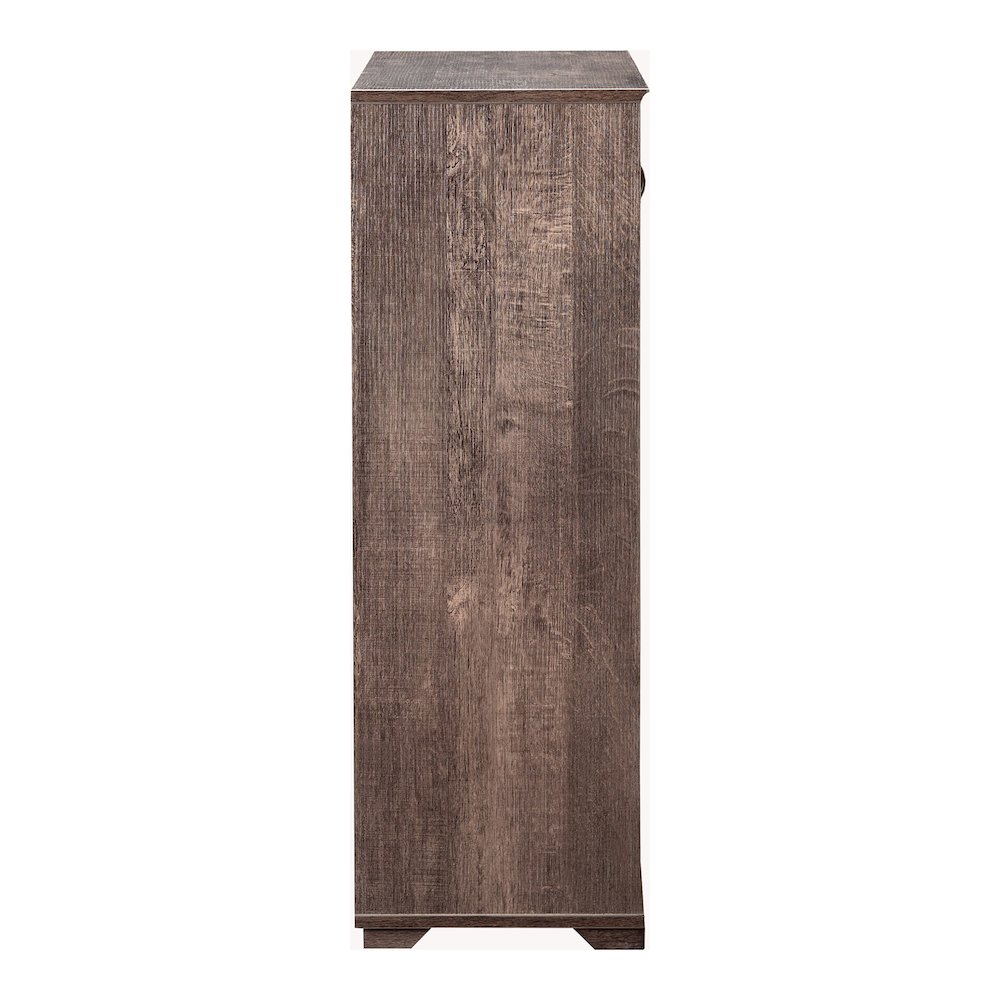 Lucile Wood Shoe Cabinet with 5-Shelf in Walnut Oak. Picture 3