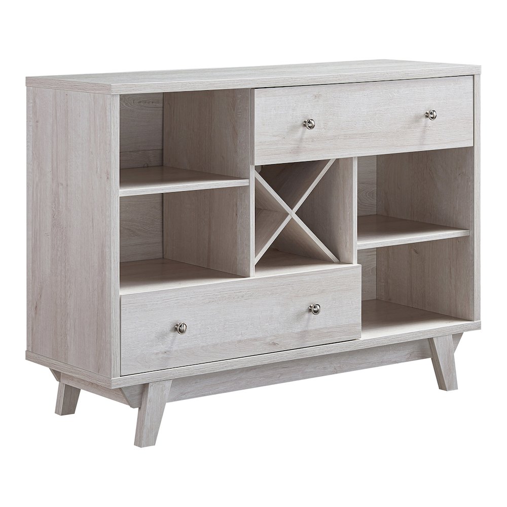 Tannery Wood Multi-Storage Buffet in White Oak. Picture 1