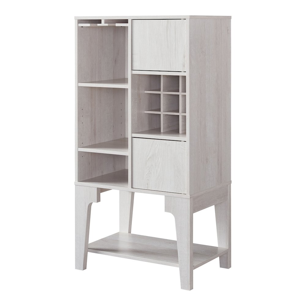 Doxnar Contemporary Wood Wine Rack in White Oak. Picture 1