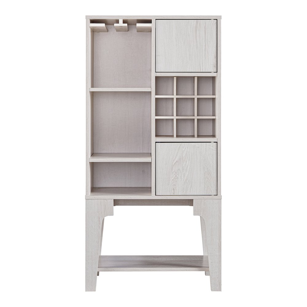 Doxnar Contemporary Wood Wine Rack in White Oak. Picture 2
