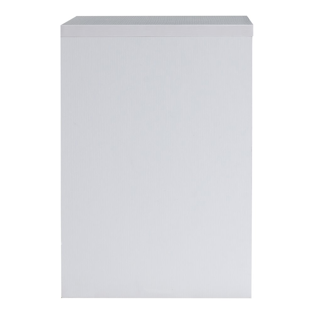 Verent Modern Wood 2-Drawer Nightstand in White. Picture 3