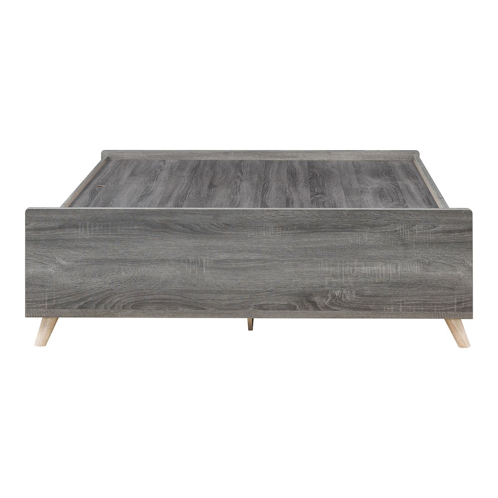 Terra Culpa Gray Wood Frame Full Platform Bed with Storage. Picture 4