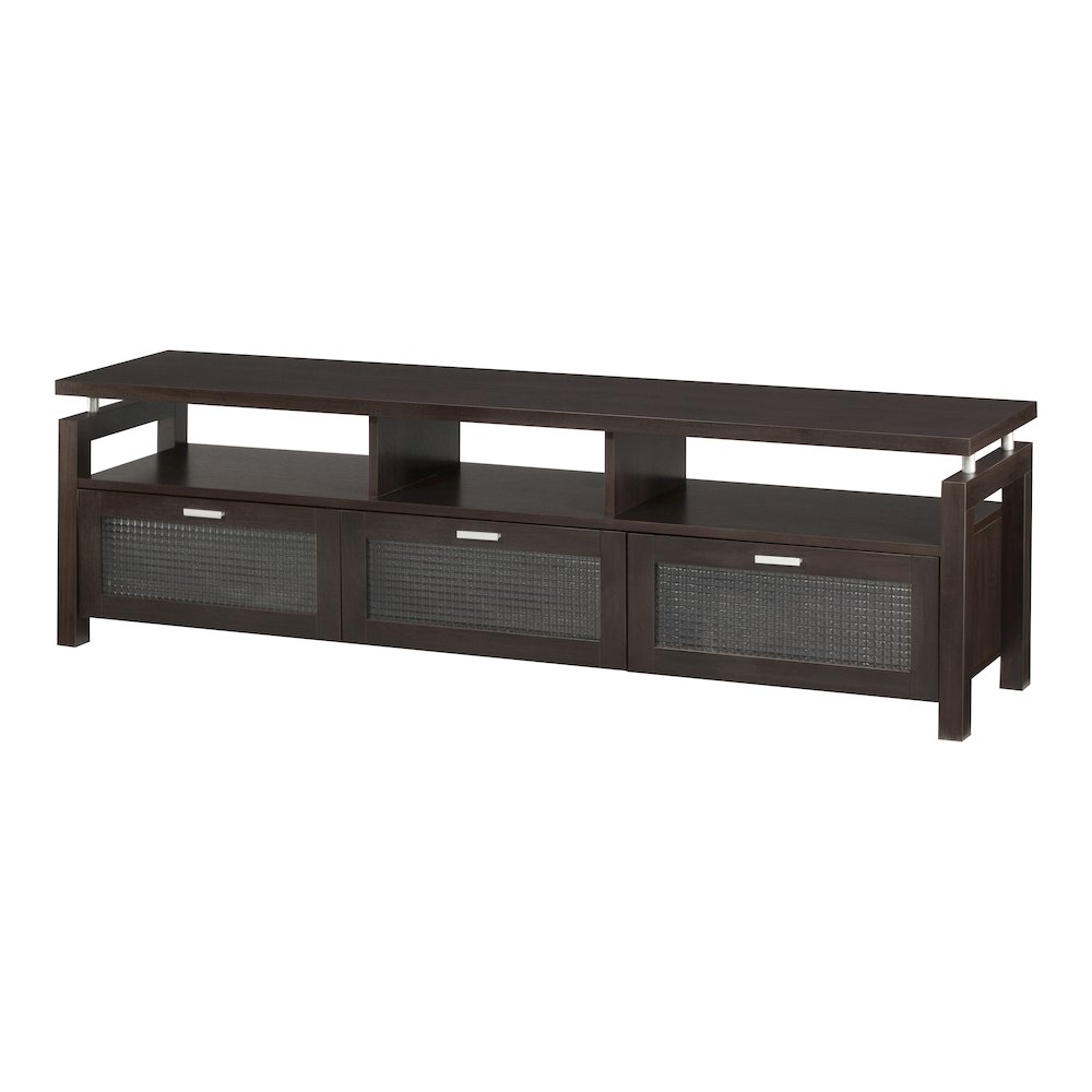 Missie Contemporary Wood Multi-Storage TV Stand in Espresso. Picture 1