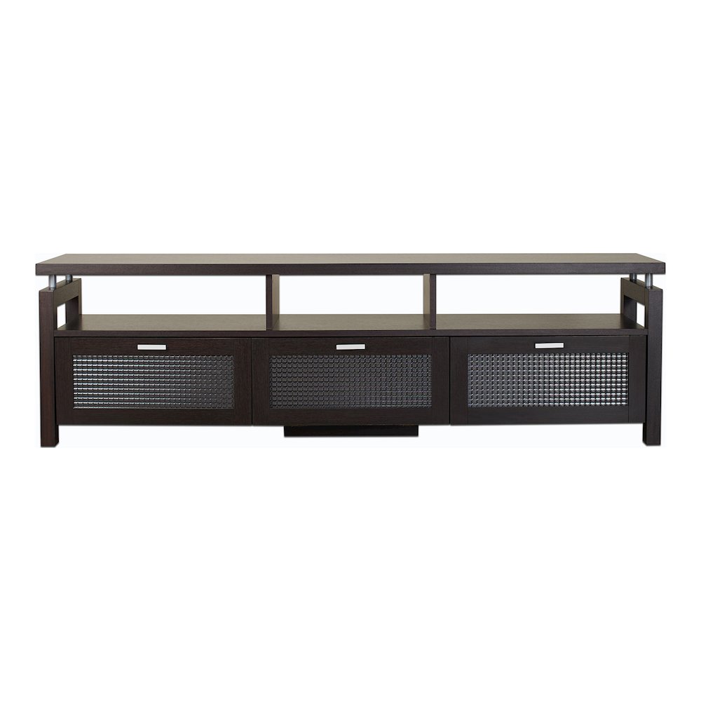 Missie Contemporary Wood Multi-Storage TV Stand in Espresso. Picture 2