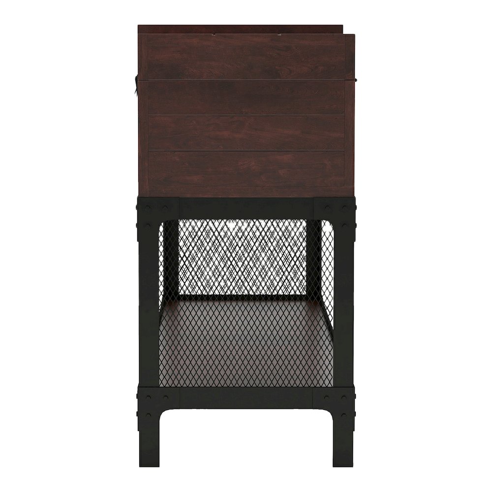 Alda Wood Lift Top Console Table in Vintage Walnut. Picture 3