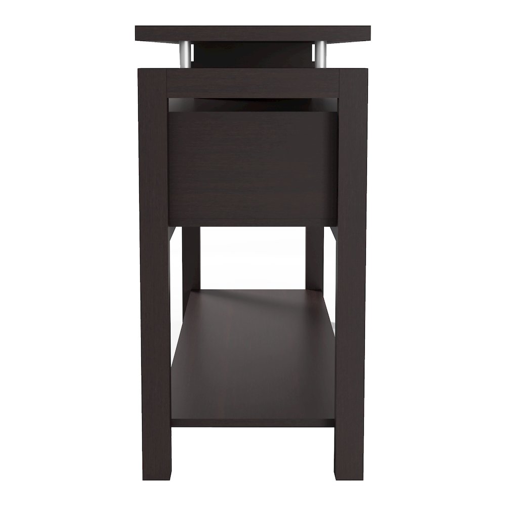 Tayler Contemporary Wood Storage Console Table in Espresso. Picture 3