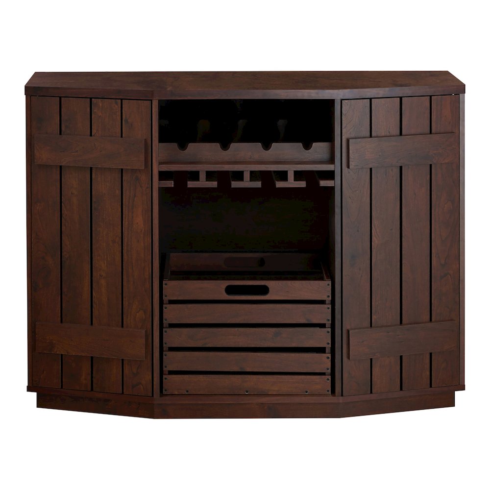 Layfield Wood Multi-Storage Buffet in Vintage Walnut. Picture 2