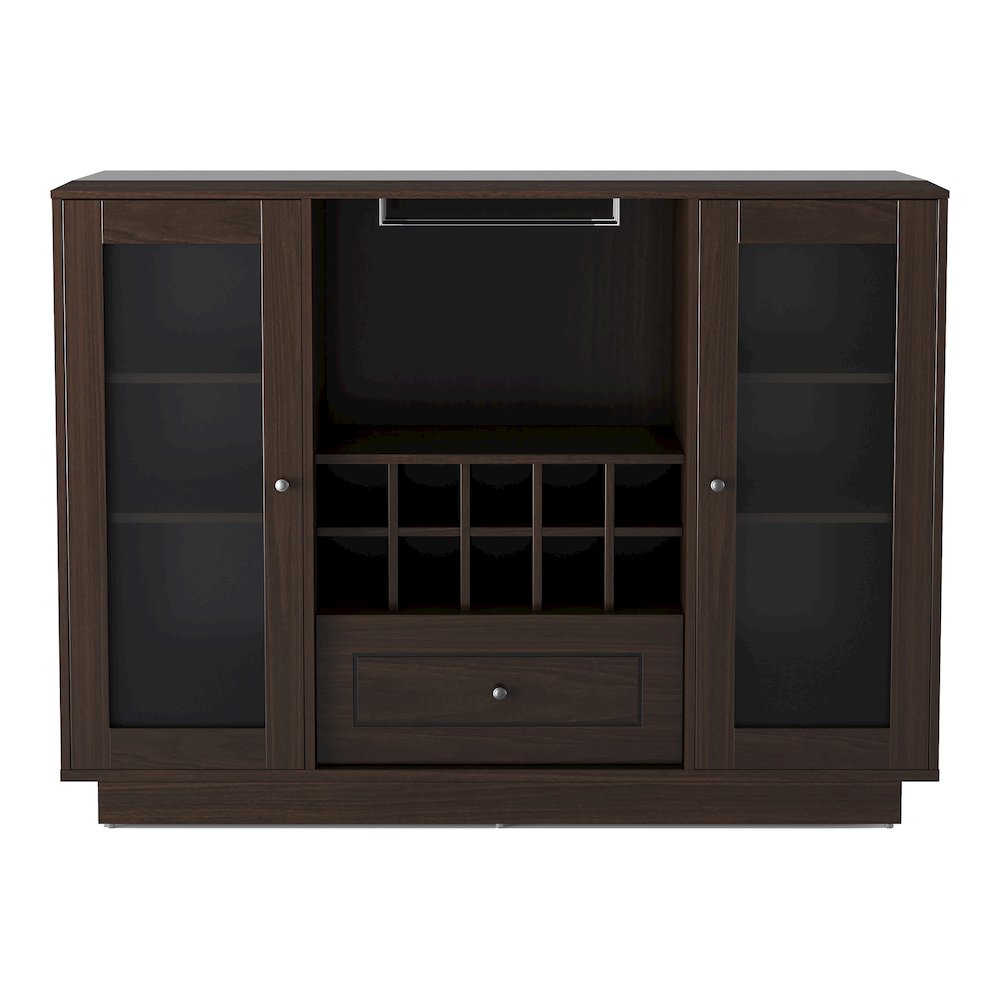 Bormie Contemporary Wood Multi-Storage Buffet in Espresso. Picture 2