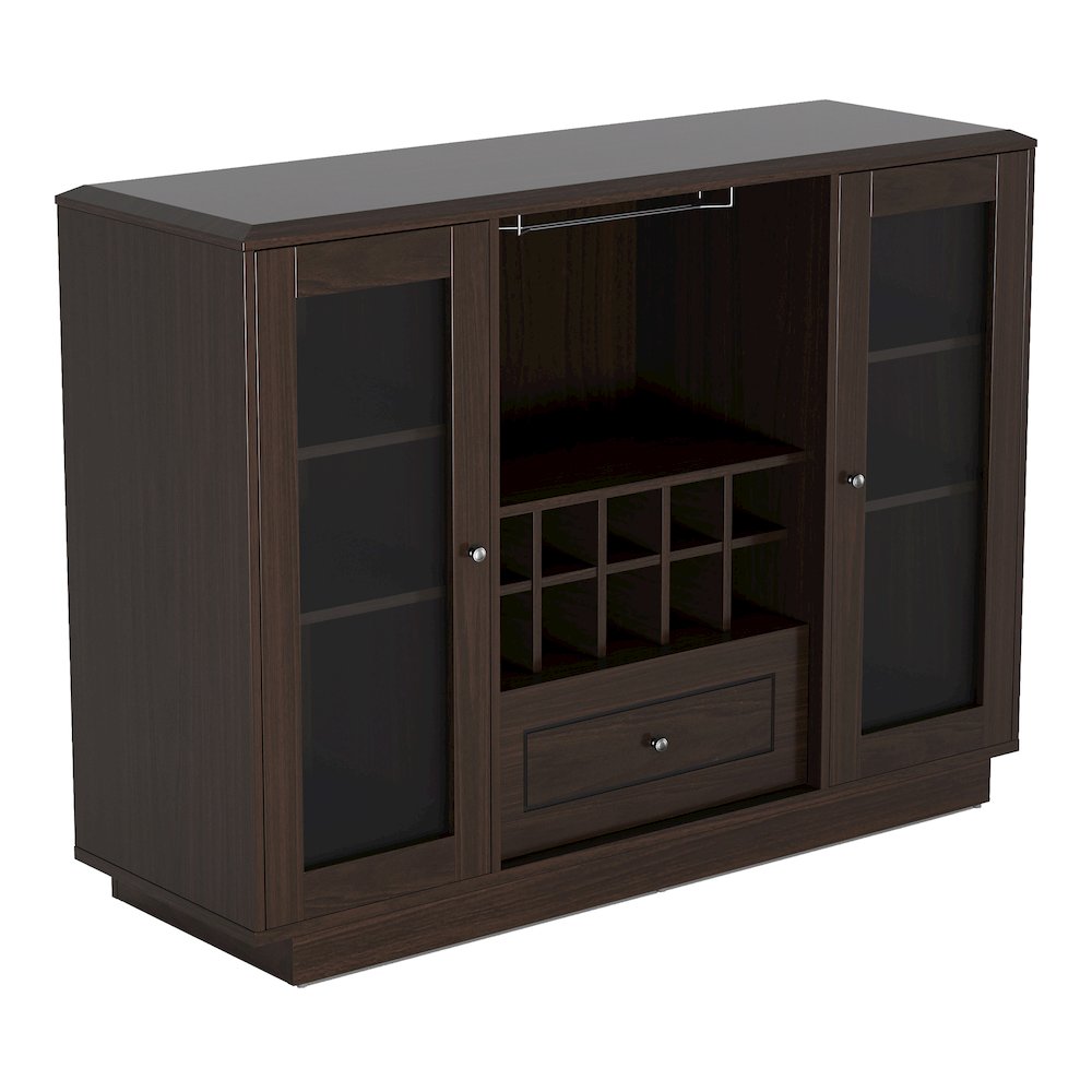 Bormie Contemporary Wood Multi-Storage Buffet in Espresso. Picture 3