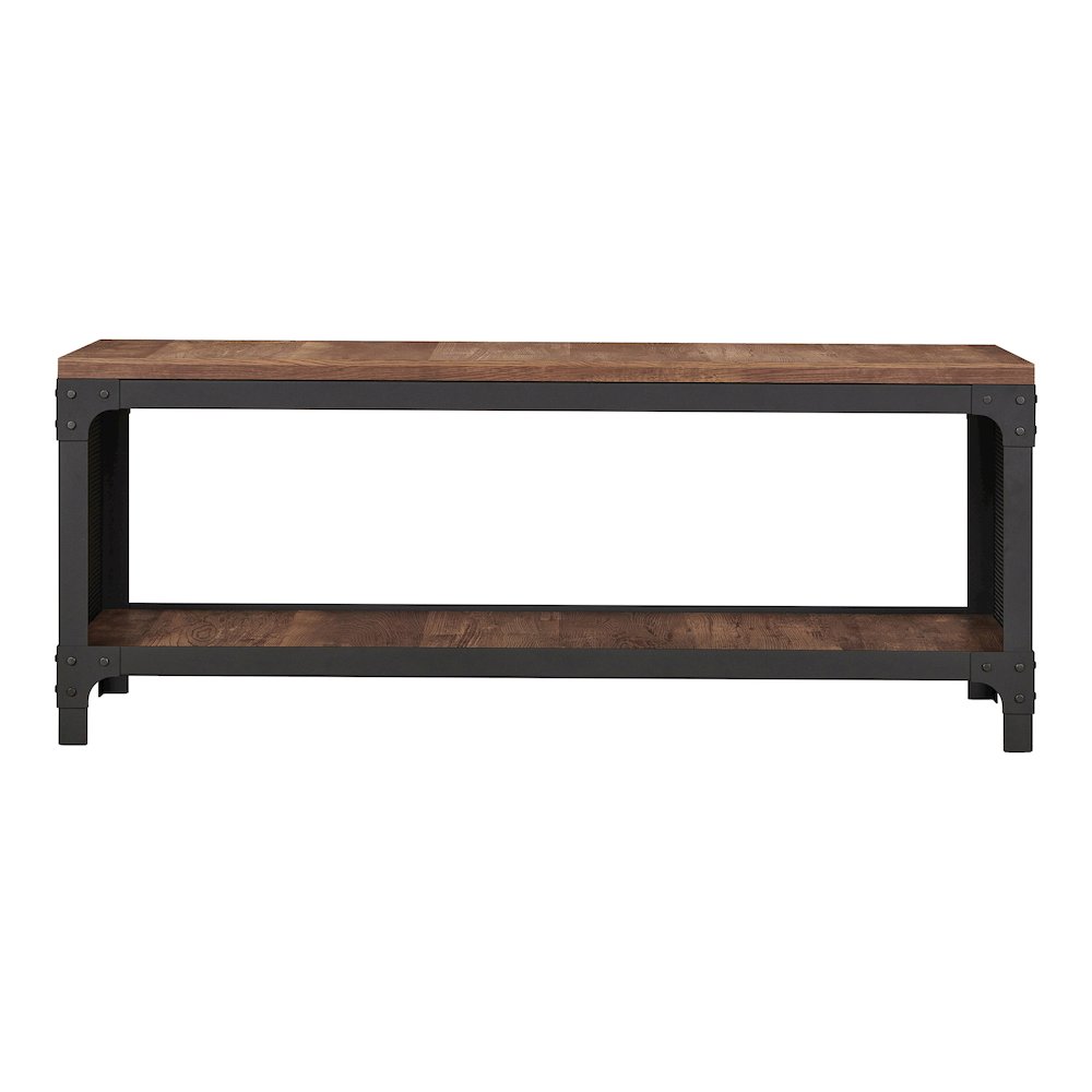 Herk Industrial Wood Multi Purpose Bench in Reclaimed Oak. Picture 2