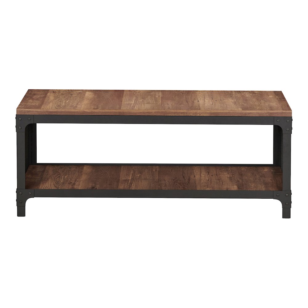 Herk Industrial Wood Multi Purpose Bench in Reclaimed Oak. Picture 3