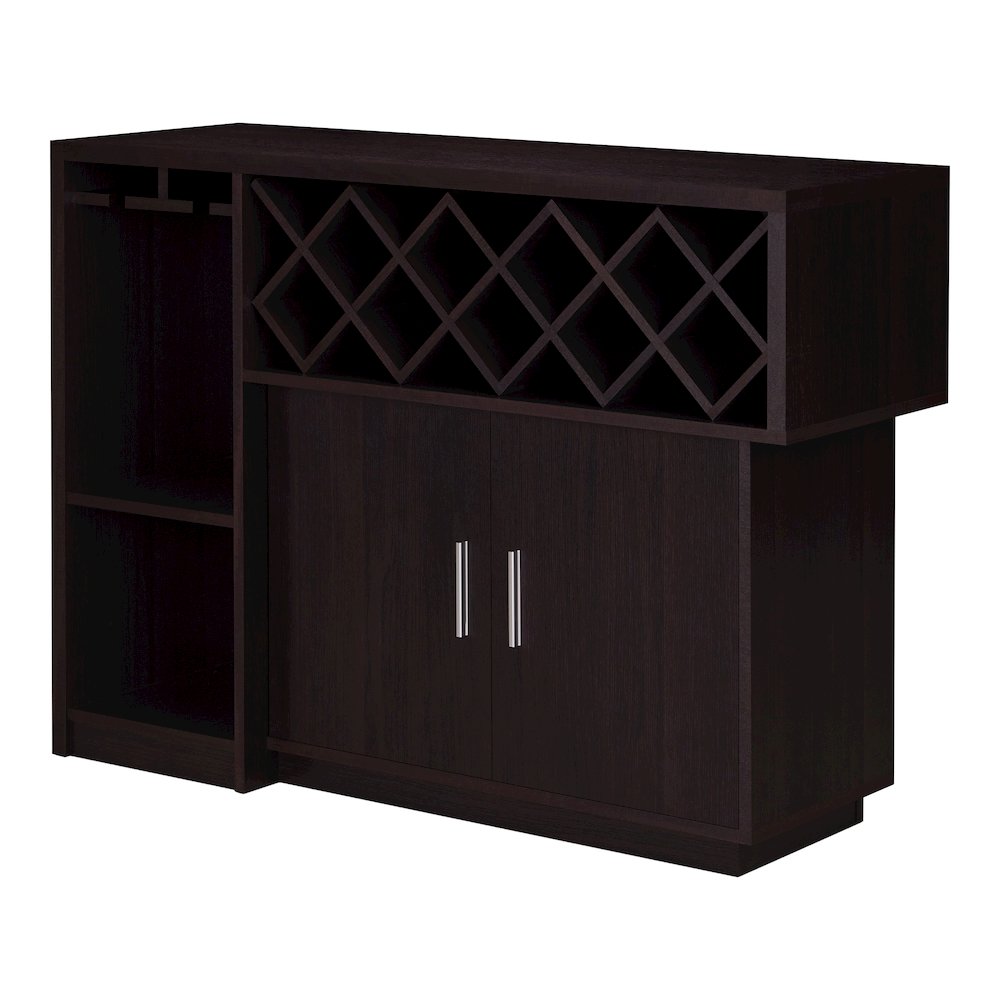 Derick Wood Multi-Storage Buffet Cabinet in Espresso. Picture 1