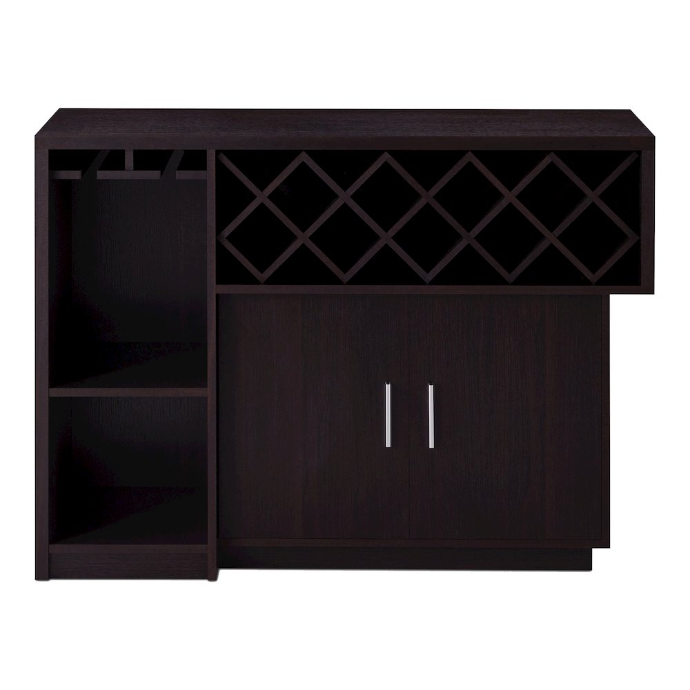 Derick Wood Multi-Storage Buffet Cabinet in Espresso. Picture 2