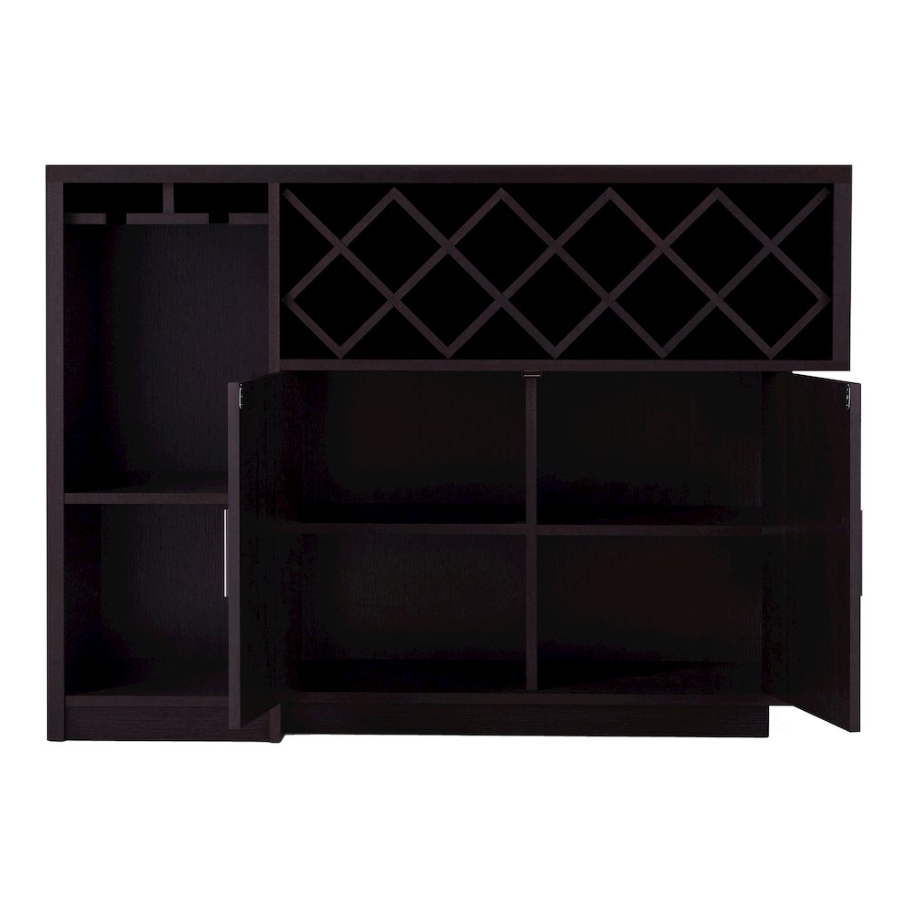Derick Wood Multi-Storage Buffet Cabinet in Espresso. Picture 3