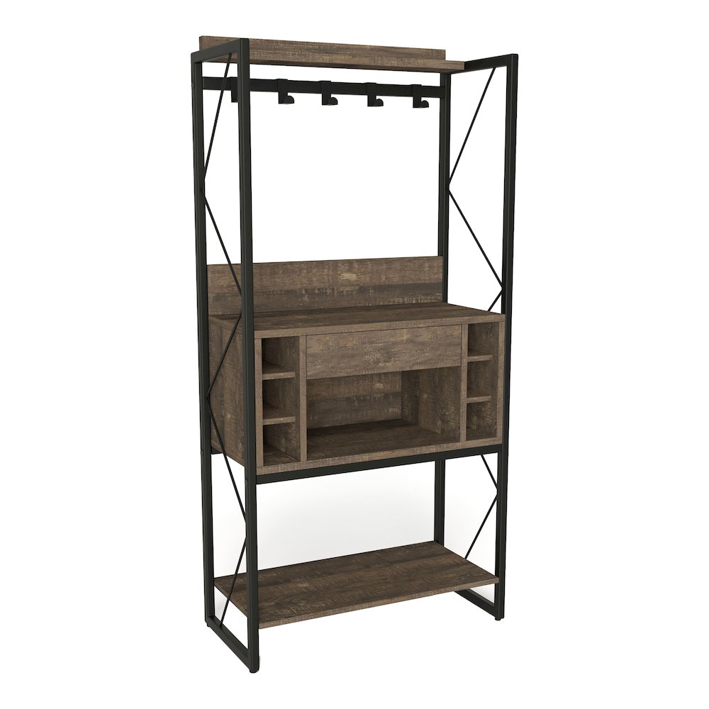 Viven Wood Multi-Storage Baker's Rack in Oak. Picture 2
