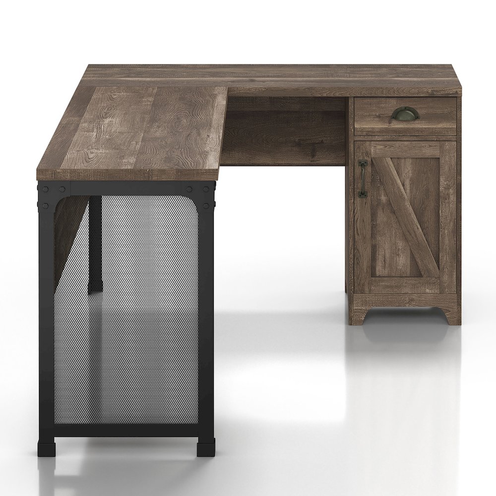 Willetts L-Shape Particle Board 1-Drawer Computer Desk with Storage. Picture 2