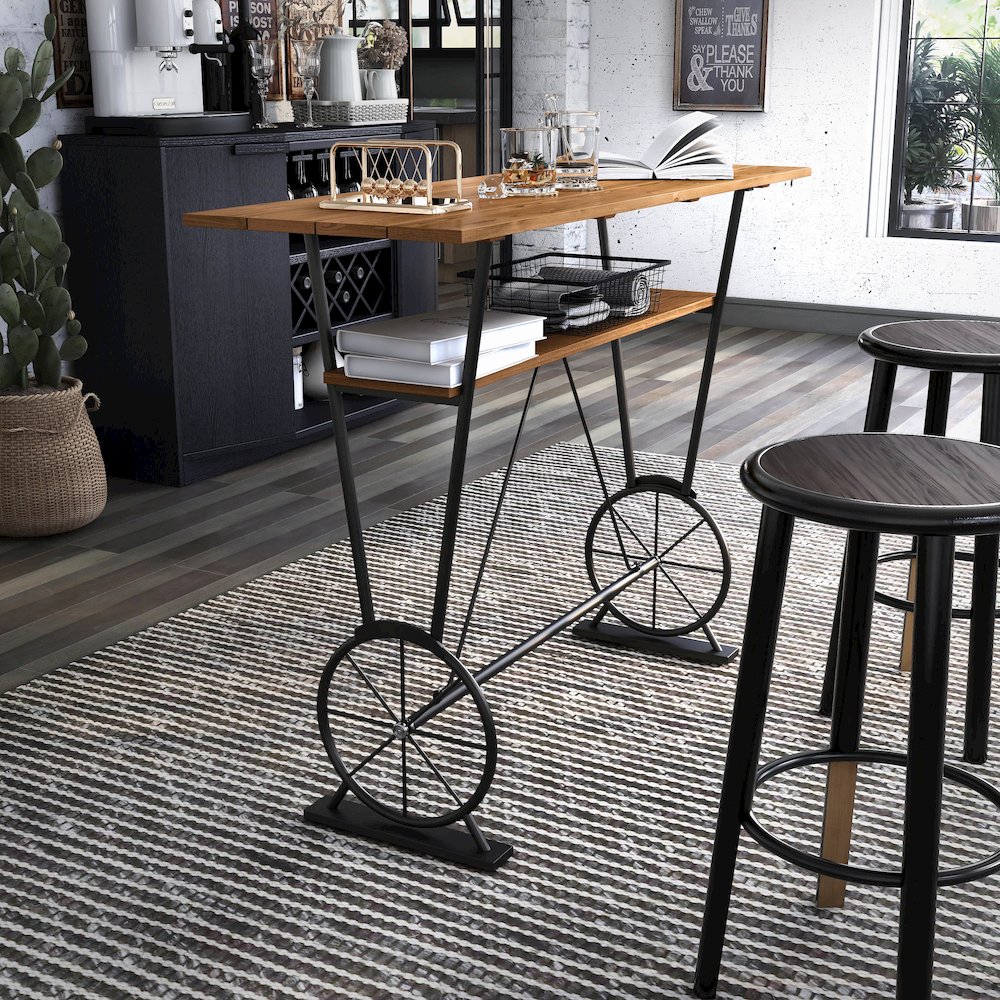 Cera Metal 1-Shelf Bar Table. Picture 2