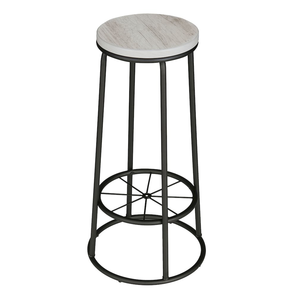 Cera Metal Bar Stool in Coaster White (Set of 2). Picture 2