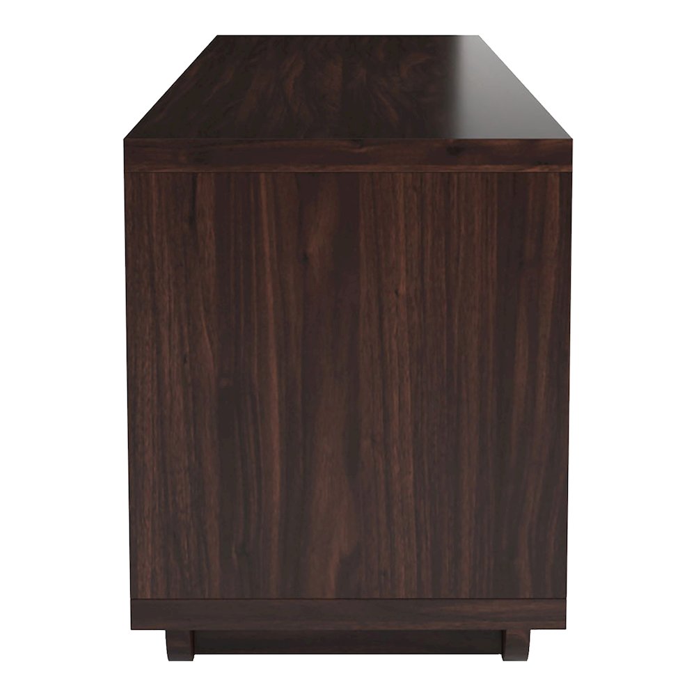 Evo Contemporary Wood 2-Drawer TV Stand in Brown Wenge. Picture 3