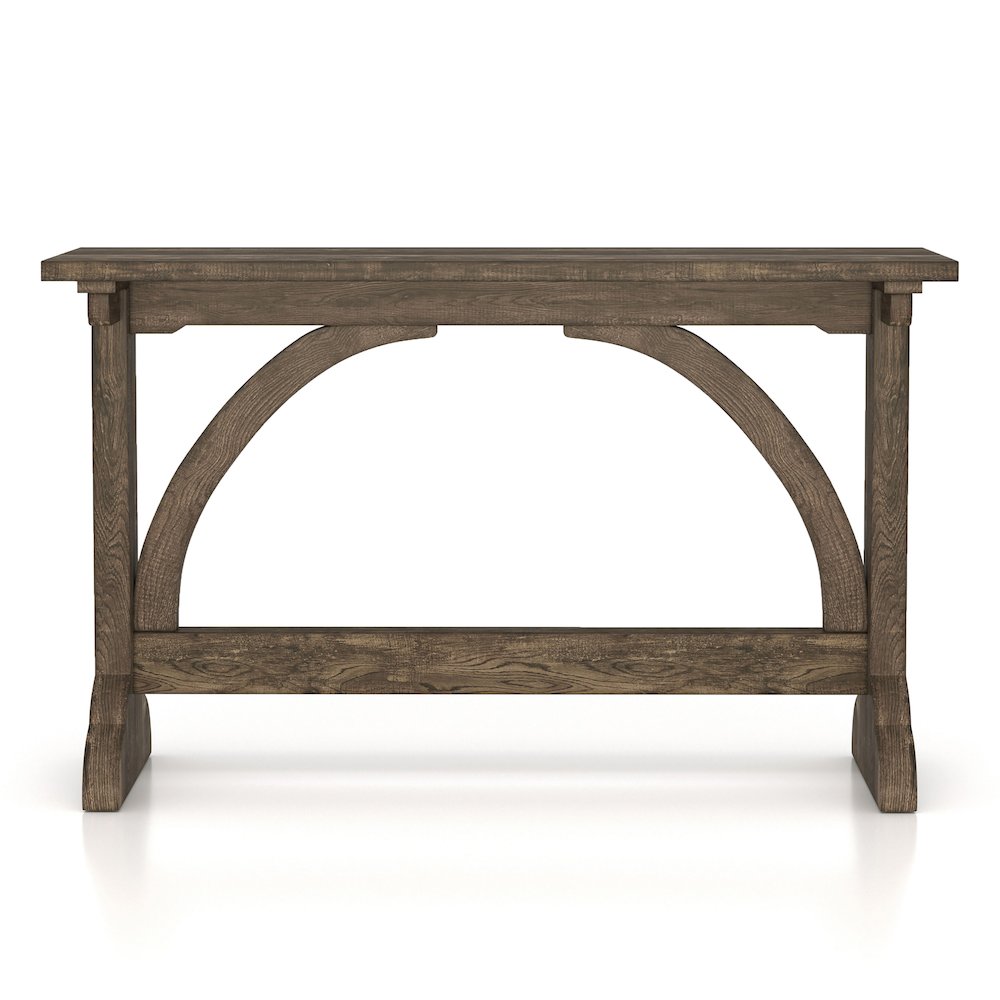 Linx Rustic Wood Rectangle Console Table in Reclaimed Oak. Picture 2