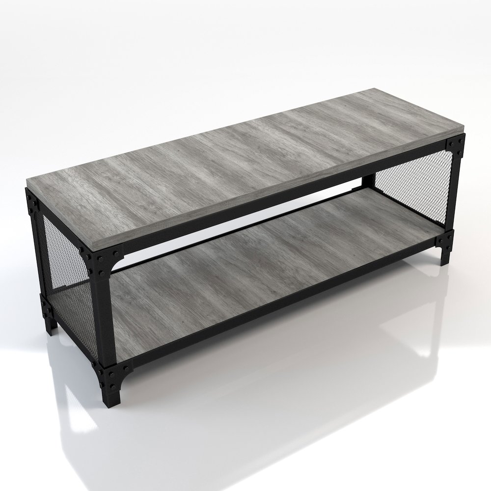 Musa Lower Storage Shelf Wood Bench. Picture 5