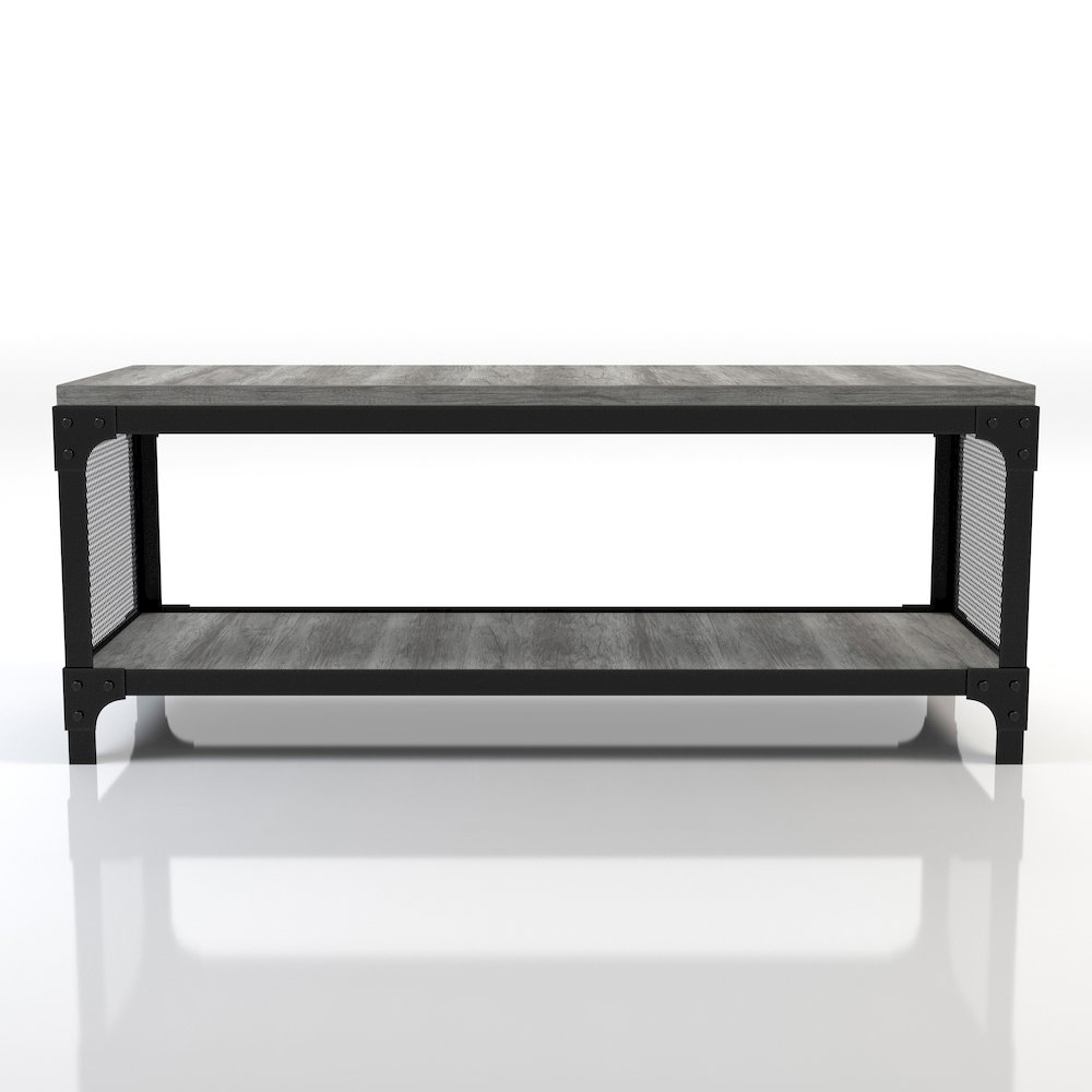 Musa Lower Storage Shelf Wood Bench. Picture 1