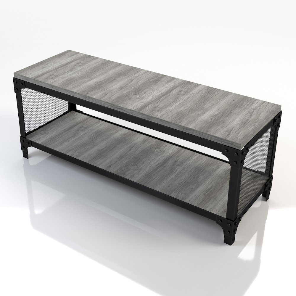 Musa Lower Storage Shelf Wood Bench. Picture 2
