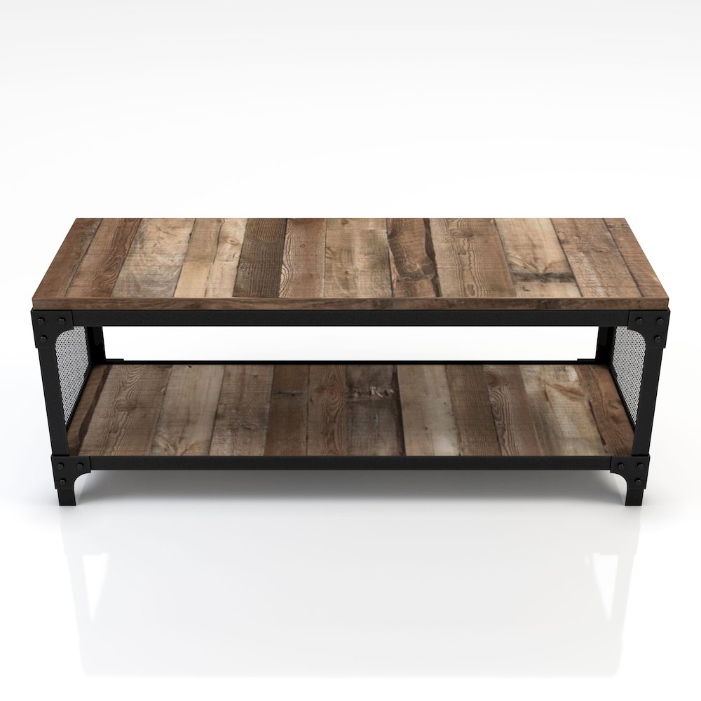 Musa Lower Storage Shelf Wood Bench. Picture 2