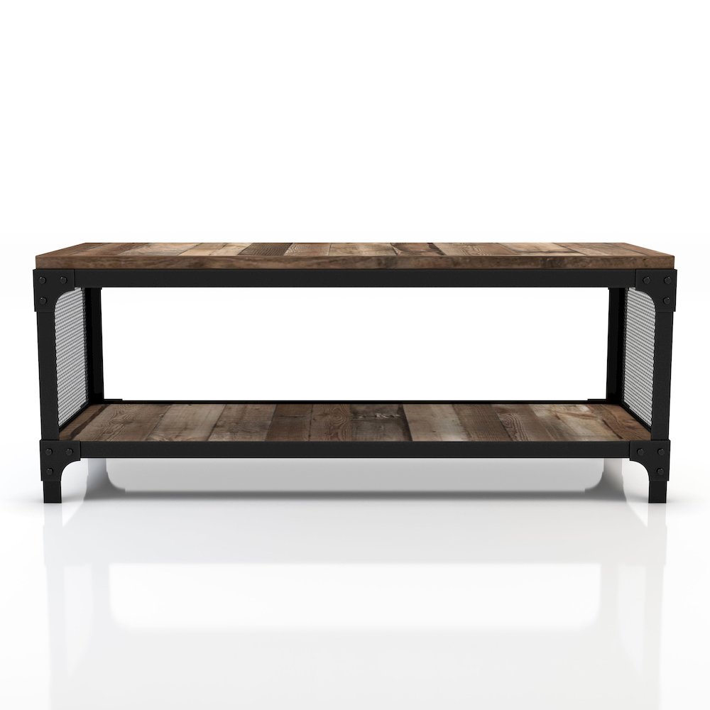 Musa Lower Storage Shelf Wood Bench. Picture 3