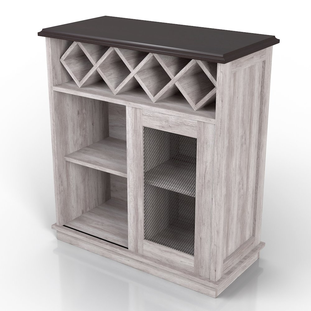 Wynot 4-Shelf Wood Buffet with Sliding Door. Picture 4