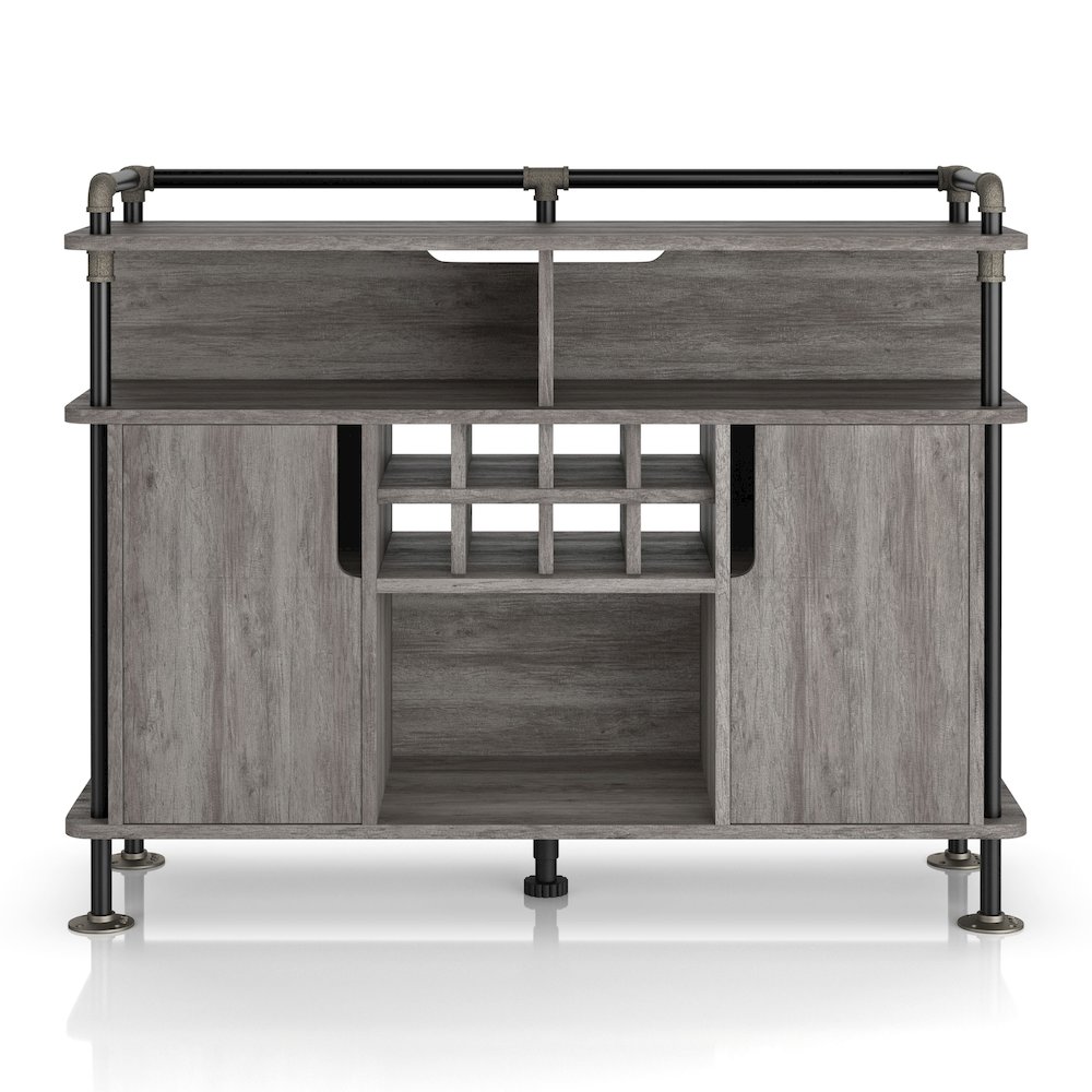 Yeselin Vintage Gray Oak Buffet with 2 Shelves. Picture 2