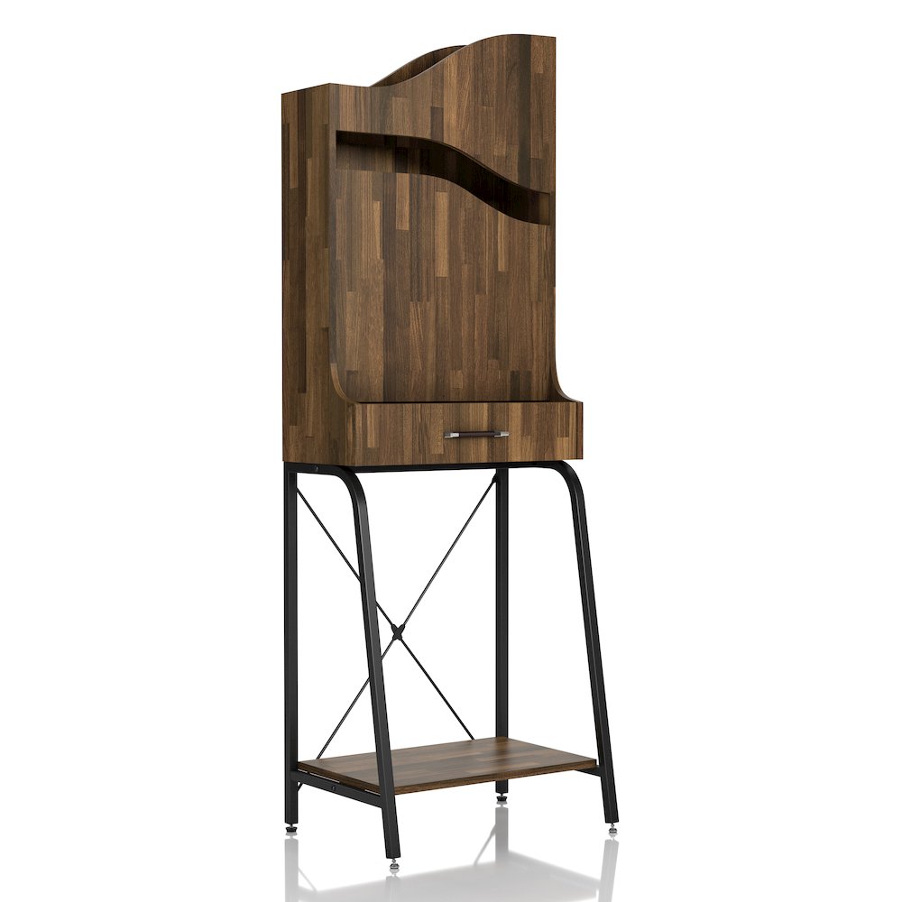 Jax Wood 2-Shelf Mini Bar in Light Hickory Brown. Picture 1